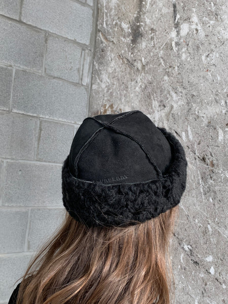 Burberry sheepskin hat