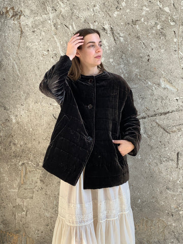 Aspesi velvet quilted coat