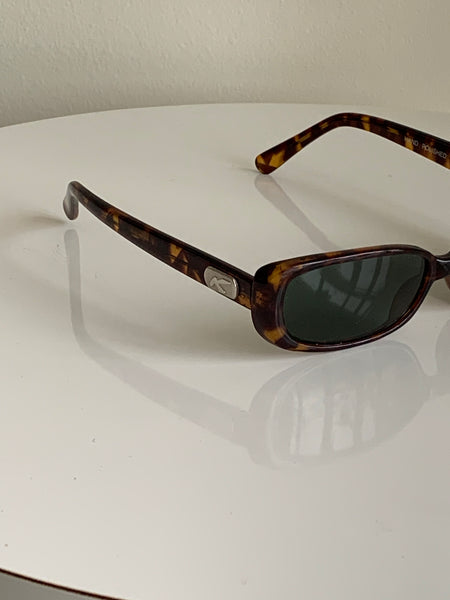 tortoise small rectangular sunglasses