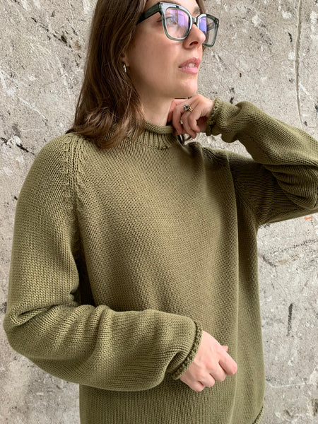 90s olive sweater