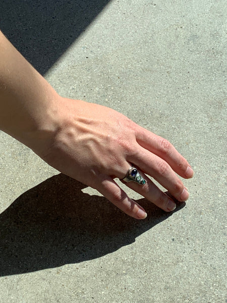 sterling moonstone ring