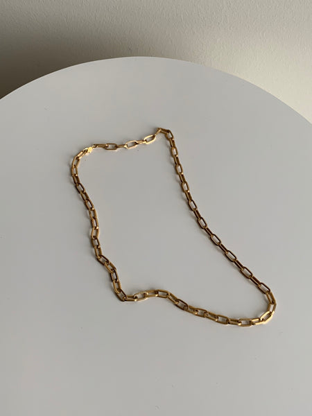 gold plated paperclip necklace