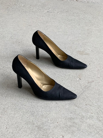 90s YSL black heels