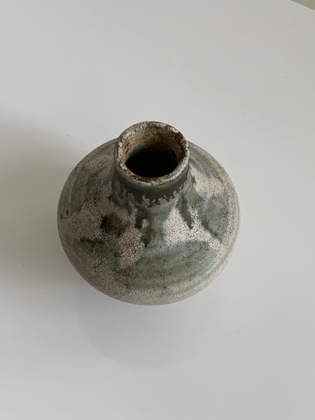 sage ceramic bud vase