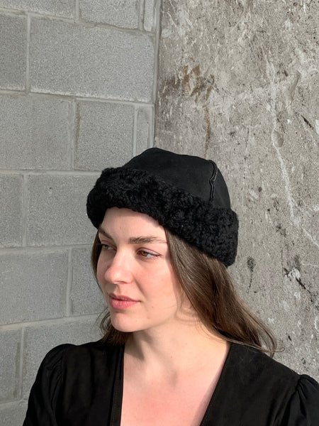 Burberry sheepskin hat