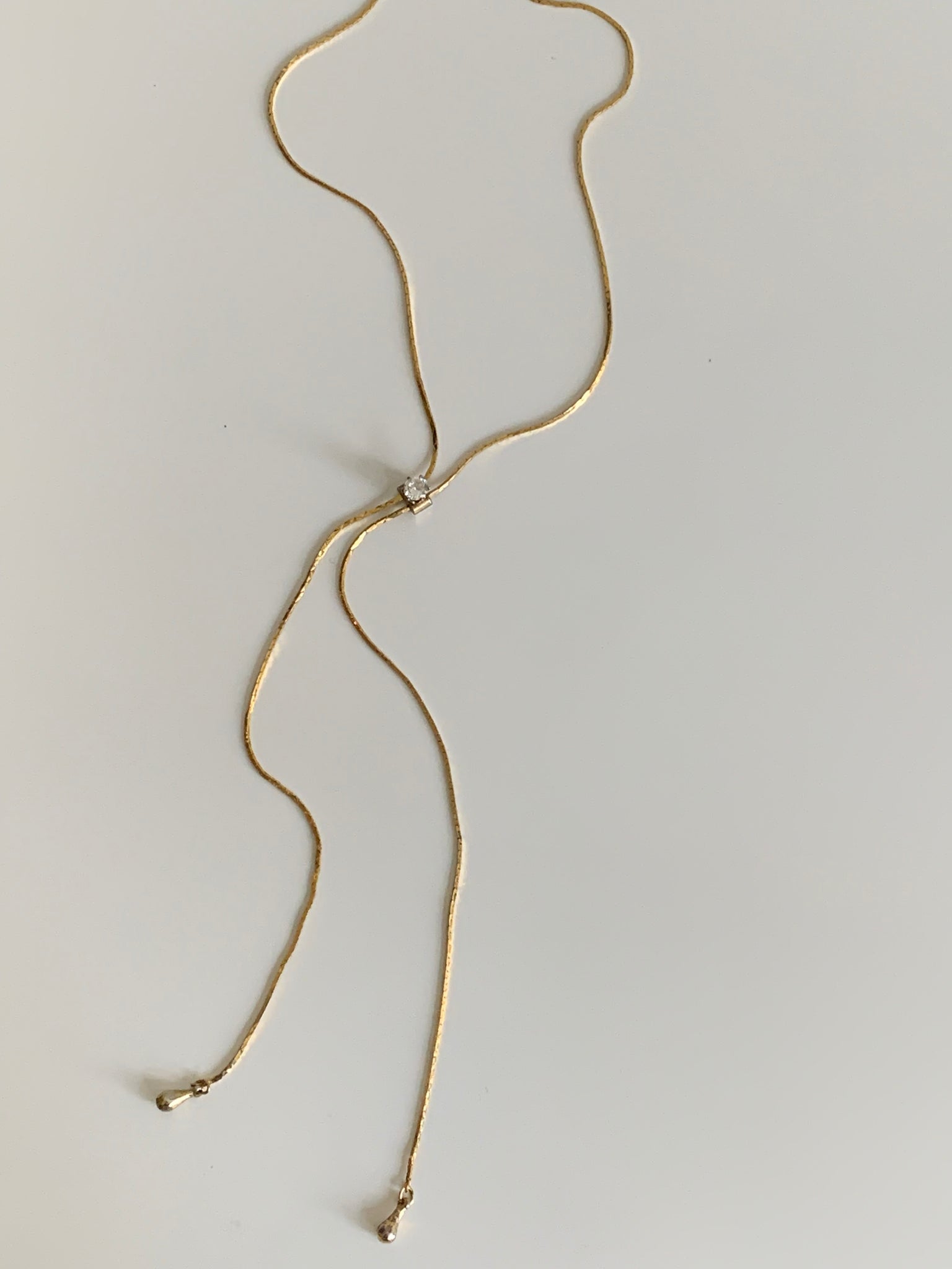 dainty gold bolo necklace