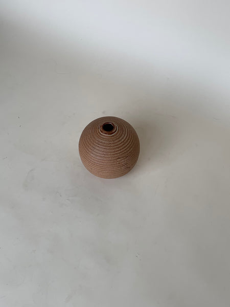 ridged orb ceramic vase