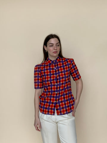 Colorful check top