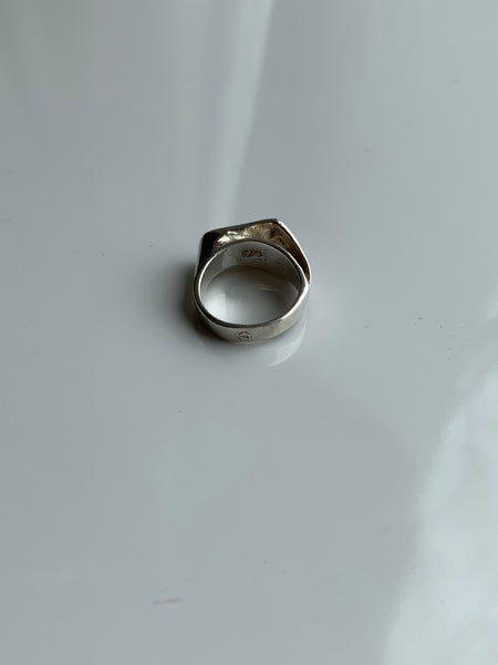 organic form silver ring