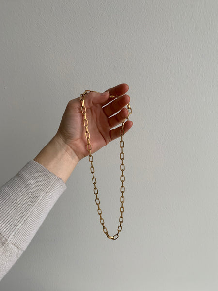 gold plated paperclip necklace
