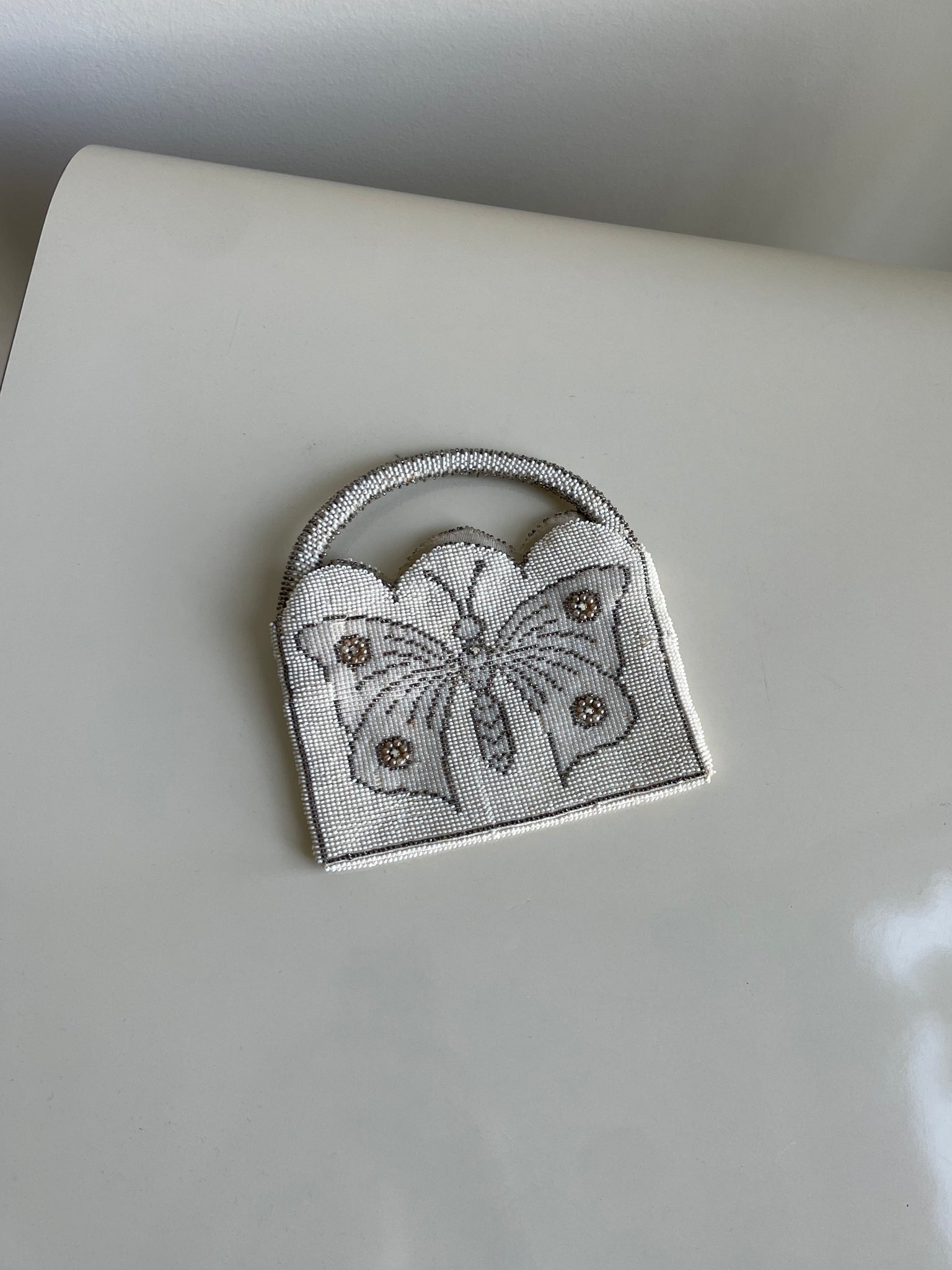 beaded butterfly vintage mini bag