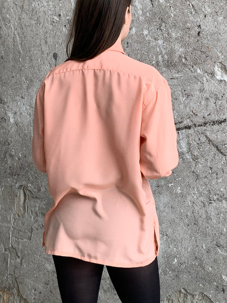 70s pink scalloped shirt
