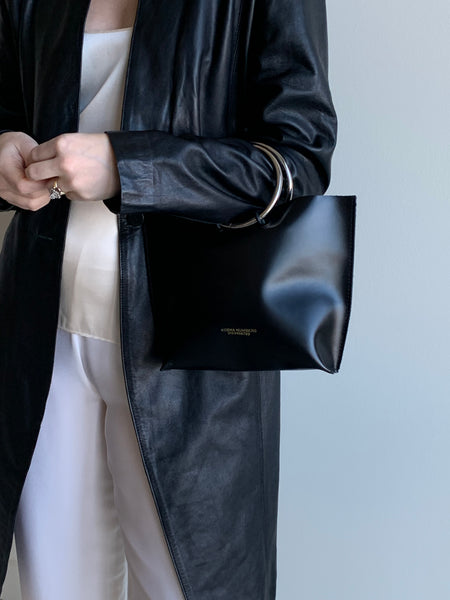 kohza numbers leather handbag