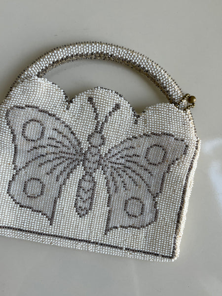 beaded butterfly vintage mini bag