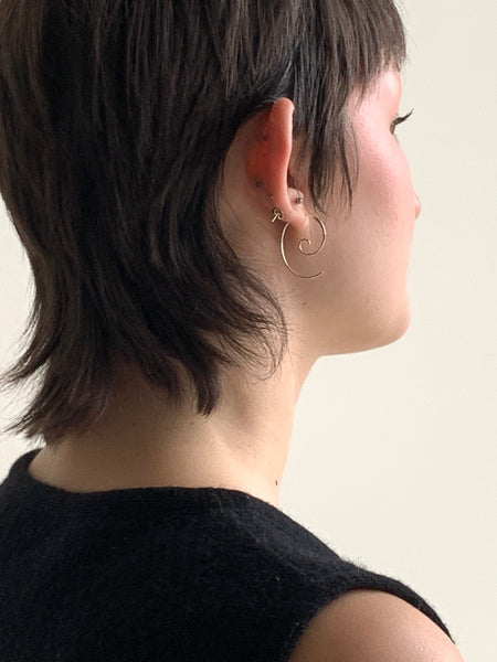 Wire spiral earrings