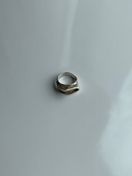 organic form silver ring