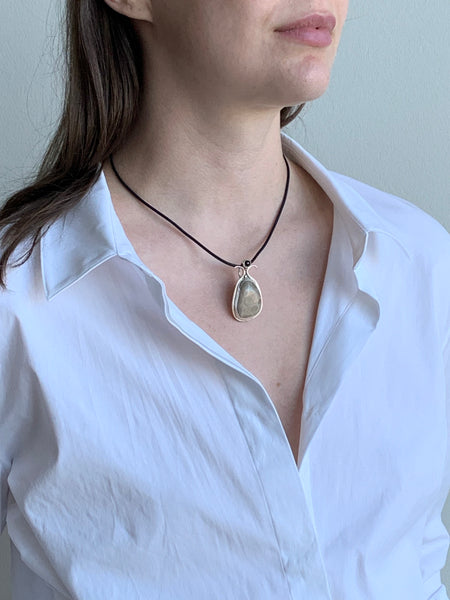 petoskey stone pendant necklace