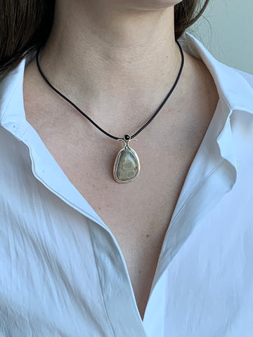 petoskey stone pendant necklace