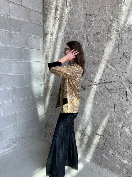 floral vintage short robe jacket