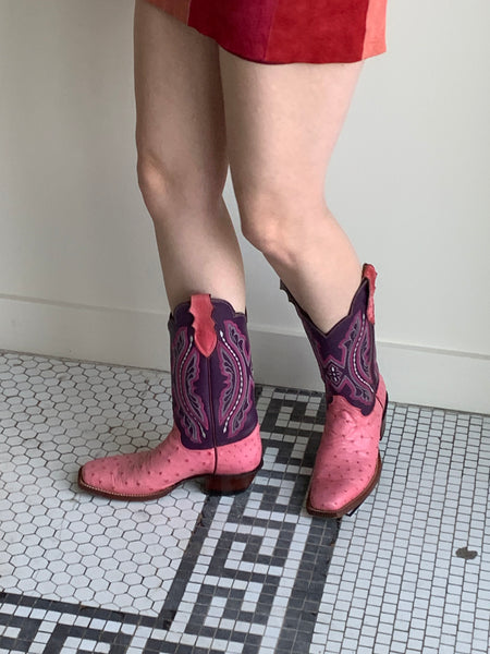 pink purple western boots