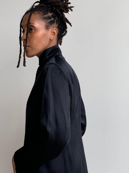 silky Yohji Yamamoto mandarin blazer