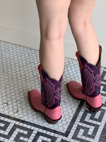 pink purple western boots
